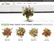 Tablet Screenshot of deklerkbloemen.nl